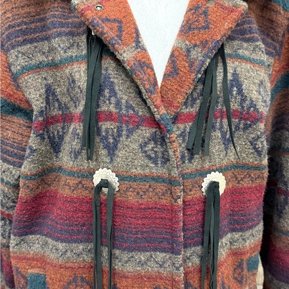 Woolrich Red and Brown Patterned Trench Coat - Picture 2 of 7